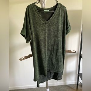 Green Mineral Wash High Low Top